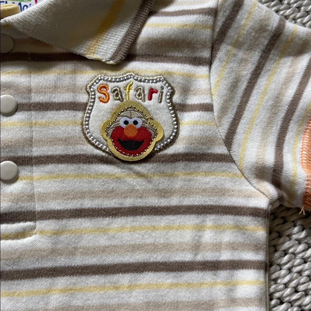 One piece Elmo’s World Sesame Street infants 12 months cotton crotch snaps